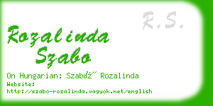 rozalinda szabo business card